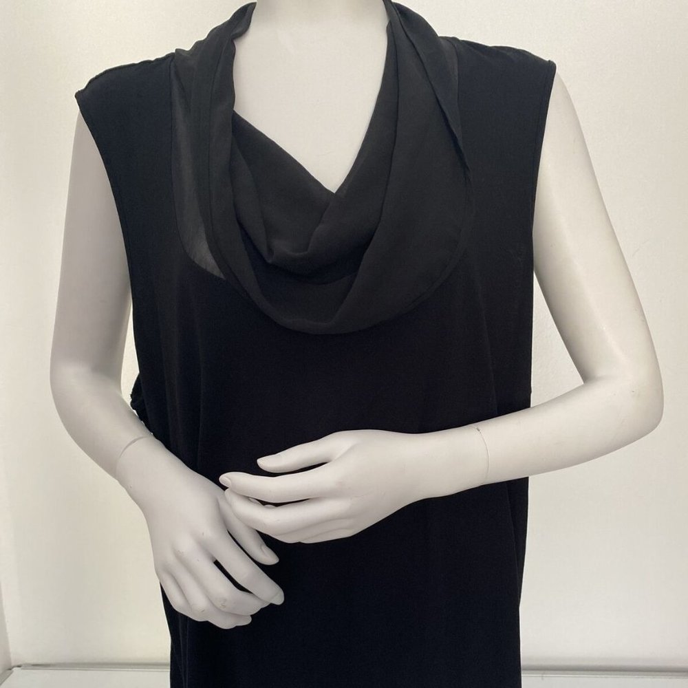Coldwater Creek Women's Black Cowl Neckline Sleeveless Top 1X